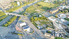 A view of the Hollinwood site from the air