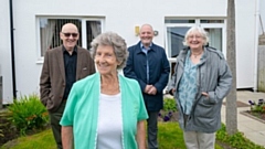 Pictured (left to right) are: Cllr Eddie Moores, Rose Ogden, Tony Grundy, Project Manager for Wates and Cllr Hannah Roberts