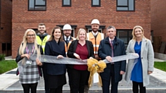 Katy Whitehead, James Tait, Helen Spencer, Mark Mellor, Rob Gaffney, Tony Clayton and Eleanor Ogilvie are pictured with Cllr Amanda Chadderton