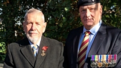 Chris Foote-Wood is pictured with Lt Col (Retd) Mike McDonald of the Royal Regiment of Fusiliers