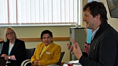 Pictured at the charity event are (left to right): Cllr Elaine Garry, Dr Anita Sharma and Mr Andrew Pickersgill, Consultant Gynaecologist and Obstetrician, and a specialist in endometriosis