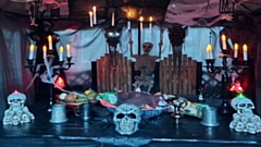 A spooky Halloween welcome is guaranteed at Christine Martin's house on Shawhead Drive in Failsworth