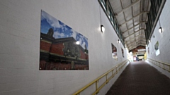 Some of the artwork at Ashton-under-Lyne station