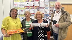 Pictured (left to right) are: Councillor Alicia Marland, Sue, Marlene and David