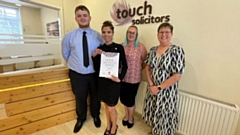 Pictured are (left to right): Colby Rhodes (Apprentice), Trusha Velji (Director and Solicitor), Alison Clowes (Trainee Probate Practitioner) and Diane Marsh 