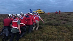 Seventeen members of Oldham Mountain Rescue Team were involved in the rescue