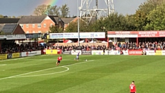 It was a rainbow kind of day at Moss Lane yesterday