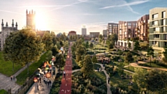 An image of the potential masterplan for thousands of new homes in Oldham town centre. Image courtesy of Muse