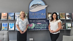 Pictured are Gerry Yiatrou and Kathryn Gregory from Freedom Travel
