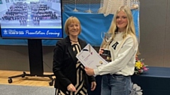 Mrs Alice Rea and Isabel Fahey pictured at the presentation evening