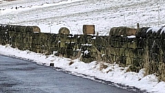 Our picture shows thefts of top stones from a dry stone wall around Castleshaw