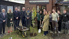 A commemorative tree planting ceremony took place at the charity’s new office in Chadderton