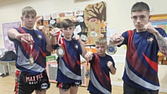 The talented Max Force Muay Thai contingent are pictured