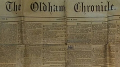 Edition one of the Oldham Chronicle back in 1854 - and we're still going strong