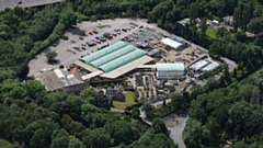 The Daisy Nook garden centre pictured from the air