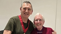 Paul McCann is pictured with outgoing chair John Watts
