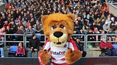 The Roughyeds' hugely popular Roary the Lion mascot. Image courtesy of ORLFC