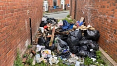 Illegal fly-tippers dumped this fresh heap of rubbish