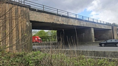 The M62 bridge in Castleton which is set to be replaced by Network Rail. Image courtesy of Network Rail