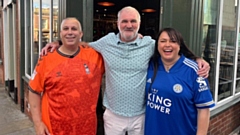 Pictured are Chris Riley (left) and his wife Michelle, at an earlier Fox and Pine event with ex-Latics star Ian Marshall