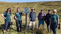 Pictured (left to right) are: Tanya Fernbank, Jenny Hemming, Roger Abbott, Nigel Sprigings, Si Taylor (OMRT) and Jo Stead. Image courtesy of Mark Kelly