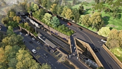 An aerial view of Greenfield Station. Images courtesy of Network Rail 