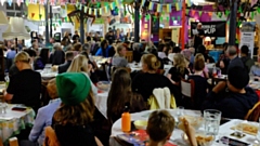 Diners enjoying a previous Mossley SOUP event