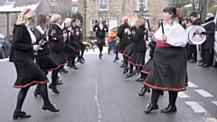 The Saddleworth Women's Morris and Clog side weaved their way through Delph, Dobcross and Uppermill