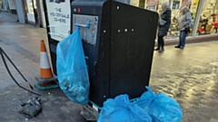 One of the electric bins in the town centre