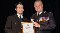 PC Anthony Spence was rewarded for his brave efforts at a Chief Constable’s Commendation event