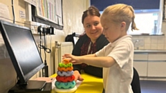 Work at Richmond includes enhanced sensory provision such as a sensory wall, a sensory barefoot path, a trampoline, a water play area and a sensory swing