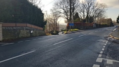 The junction from A62 looking down Lower Turf Lane 