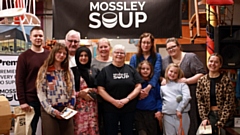 The 19 project presenters at the latest Mossley SOUP event